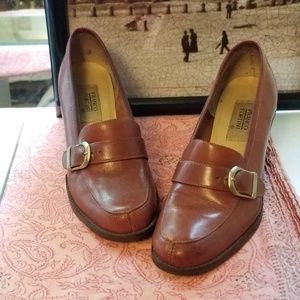 Franco Fortini Womens Brown Leather Size 7M